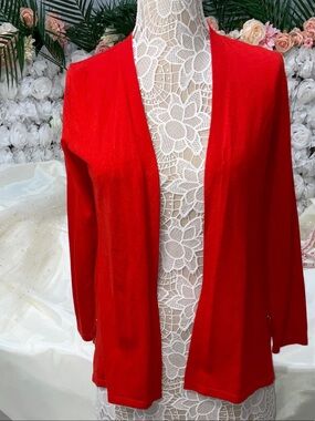 JM Collection open-front cardigan